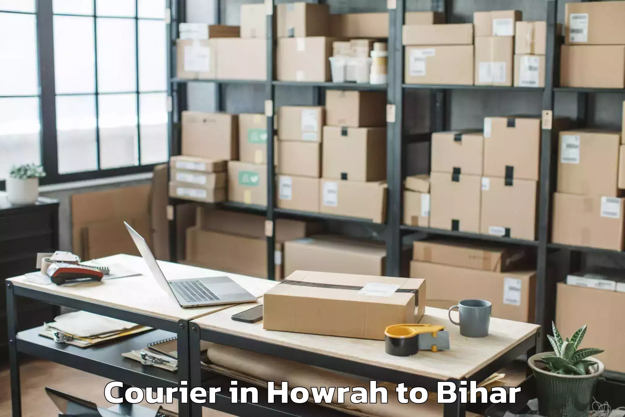 Affordable Howrah to Lauria Nandangarh Courier